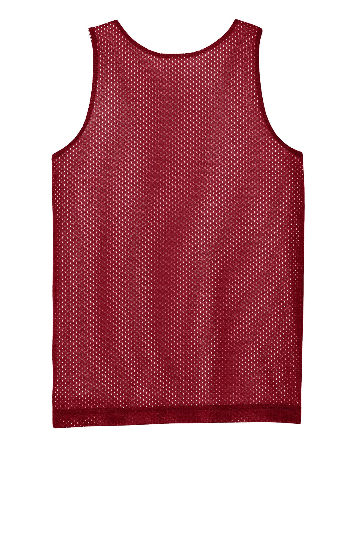 Rear View of DpRd/Wht Sport-Tek Youth PosiCharge Reversible Mesh Tank YST5000