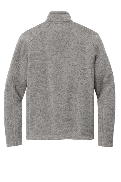 Rear View of DpSmkHthr Port Authority Arc Sweater Fleece 1/4-Zip F426