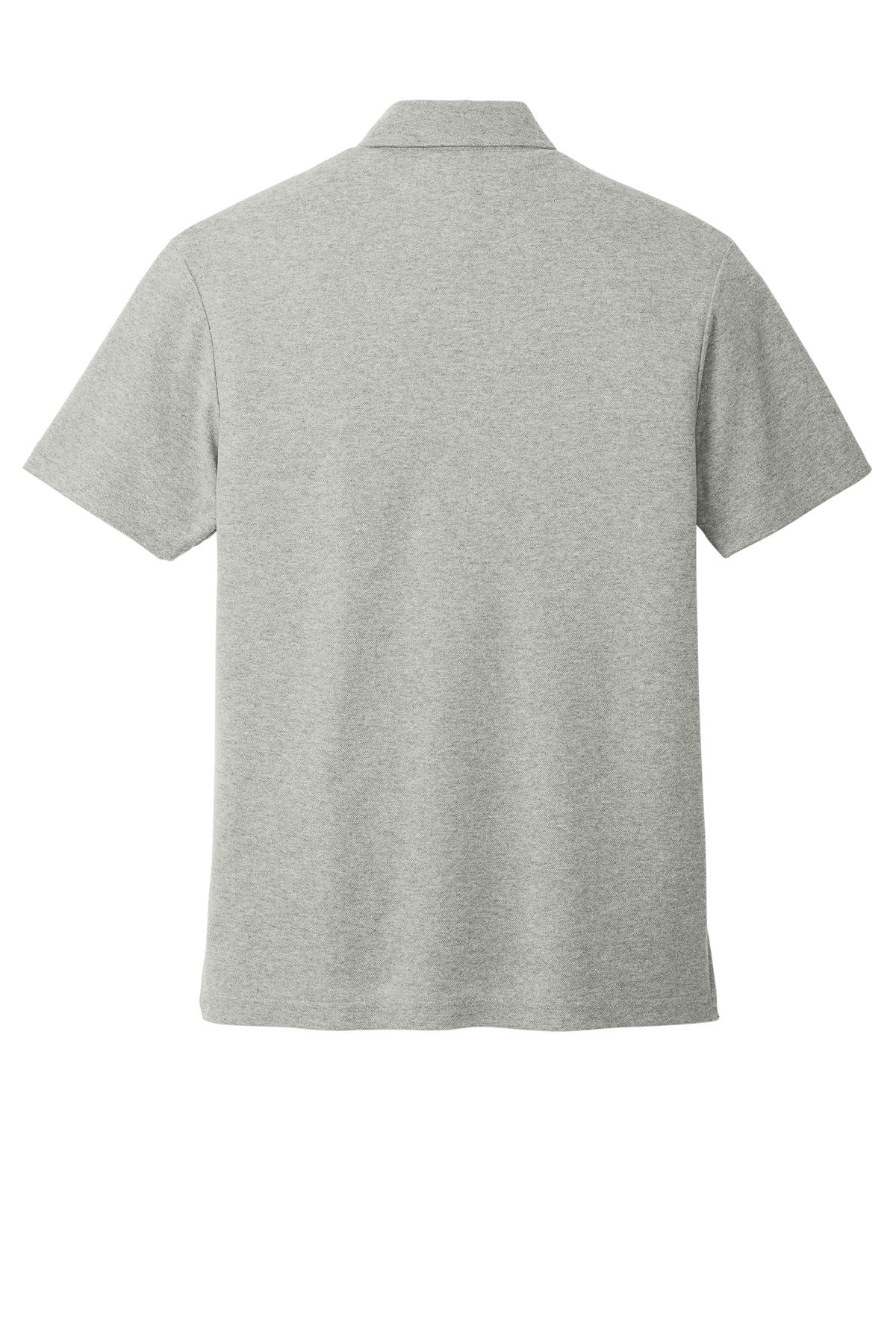 Rear View of DpSmkHthr Port Authority C-FREE Cotton Blend Pique Pocket Polo K868