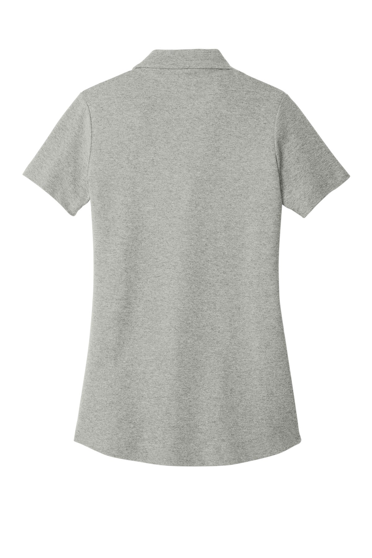 Rear View of DpSmkHthr Port Authority Women's C-FREE Cotton Blend Pique Polo LK867