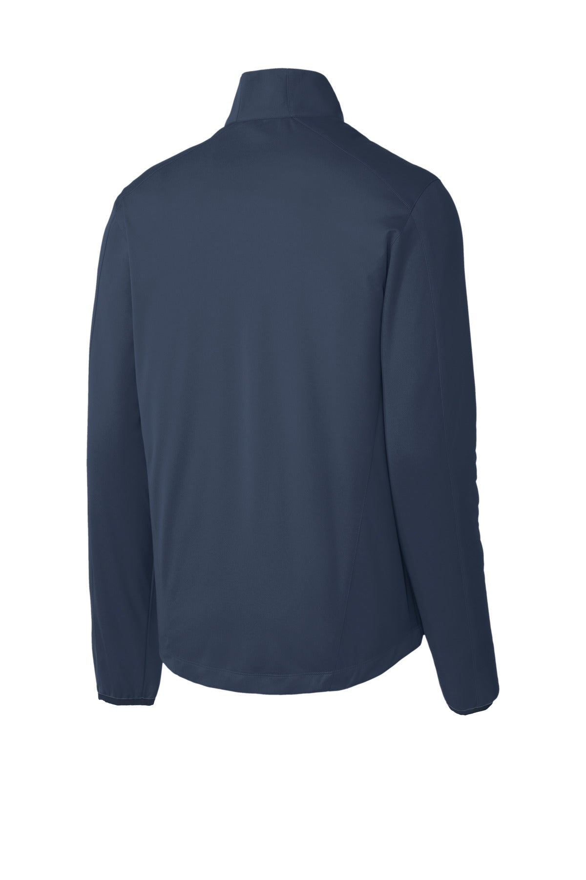 Rear View of Dress Blue Nvy Port Authority Active Soft Shell Jacket. J717