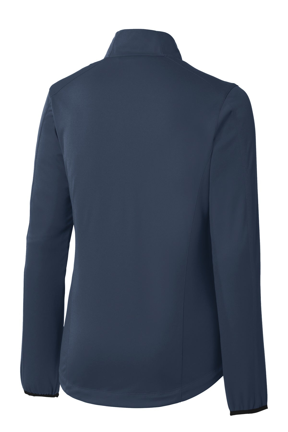 Rear View of Dress Blue Nvy Port Authority Women's Active Soft Shell Jacket. L717