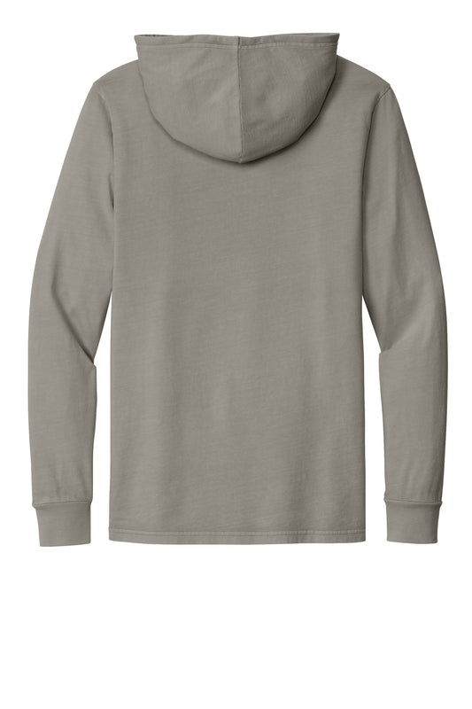 Rear View of DrftwdGrey Allmade Unisex Mineral Dye Organic Cotton Hoodie Tee AL6305