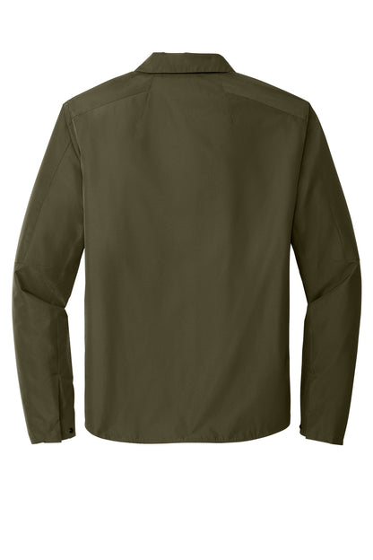 Rear View of Drive Green OGIO Reverse Shirt Jacket. OG754