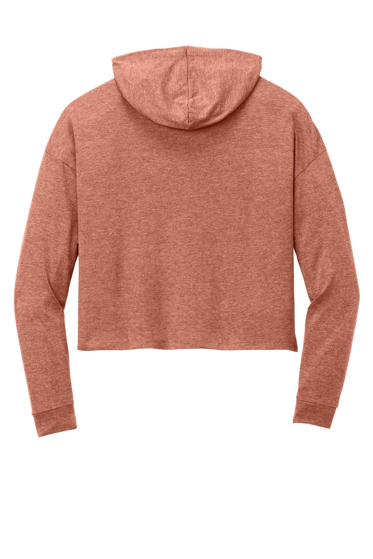 Rear View of DsrtRoseHt District Women's Perfect Tri Midi Long Sleeve Hoodie DT1390L
