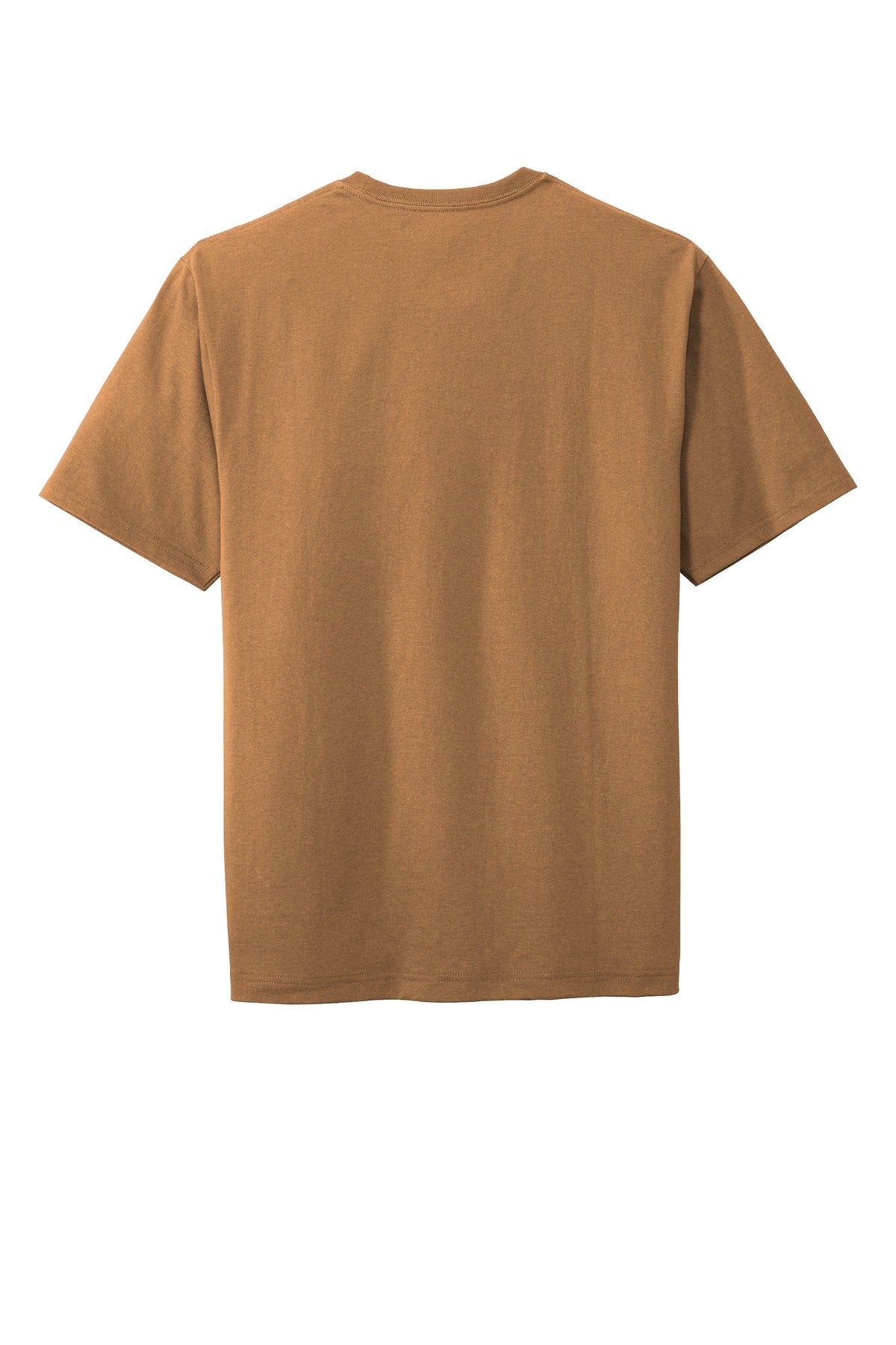 Rear View of Duck Brown CornerStone Workwear Pocket Tee CS430
