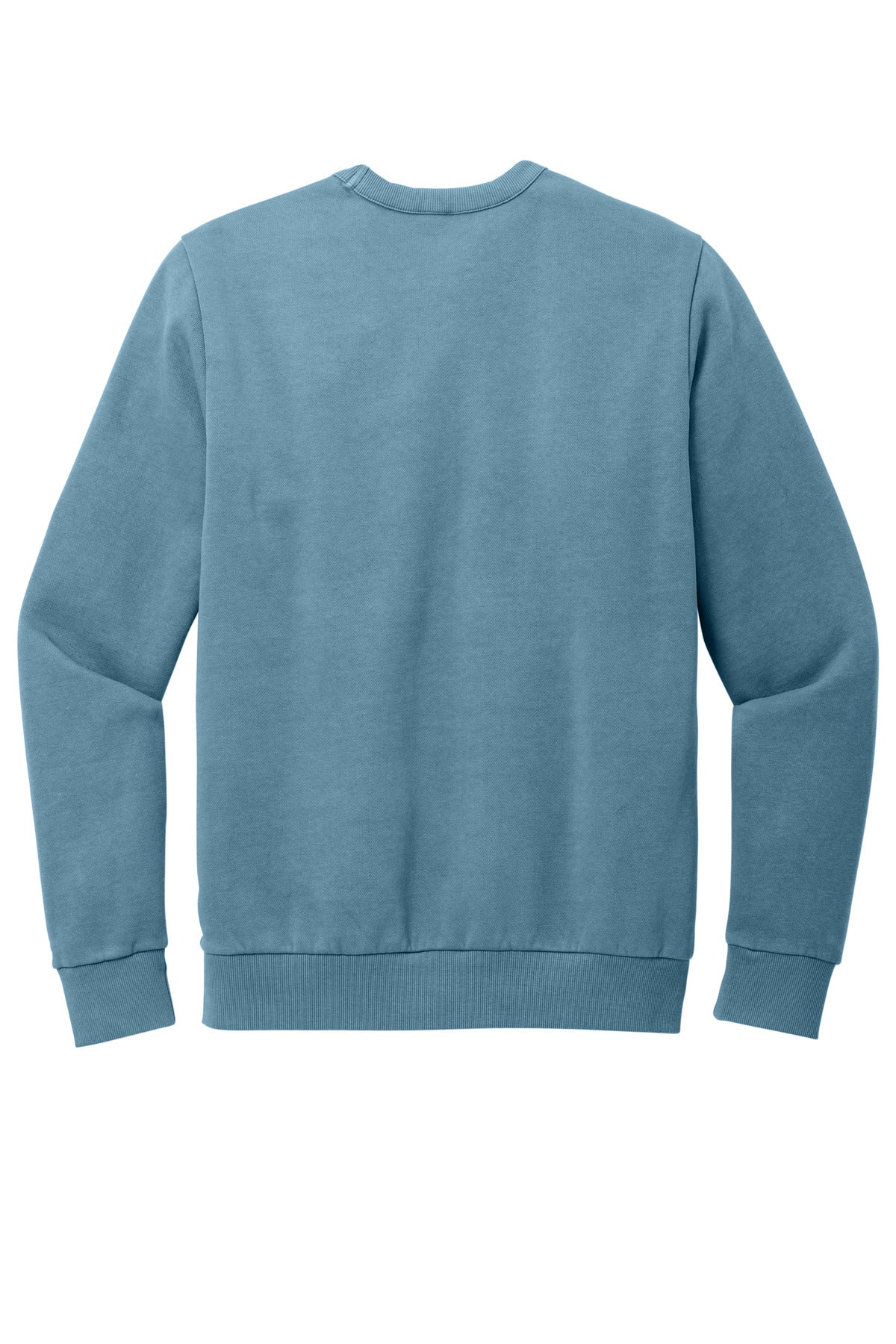 Rear View of DuskBlue District Wash Fleece Crew DT2204