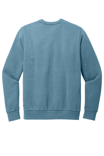 Rear View of DuskBlue District Wash Fleece Crew DT2204