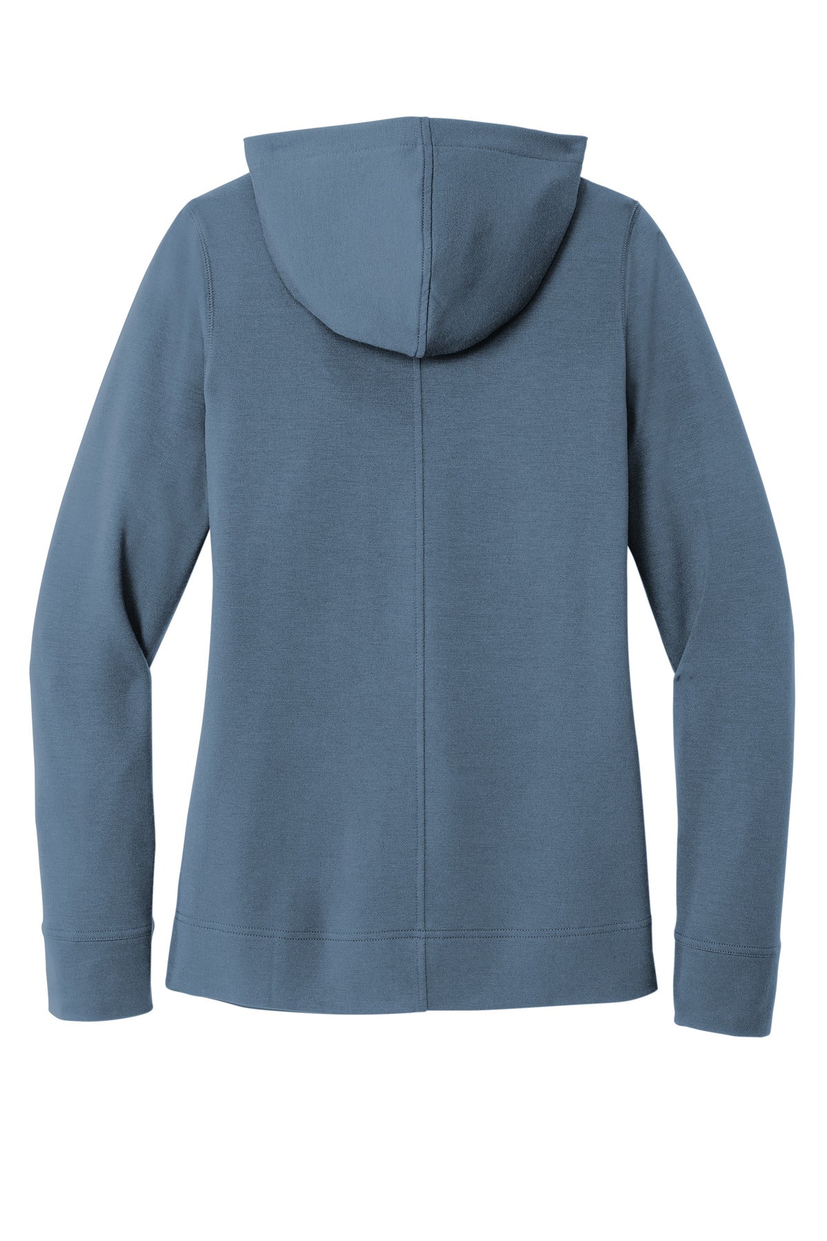 Rear View of DuskBlue Port Authority Women's Microterry Pullover Hoodie LK826