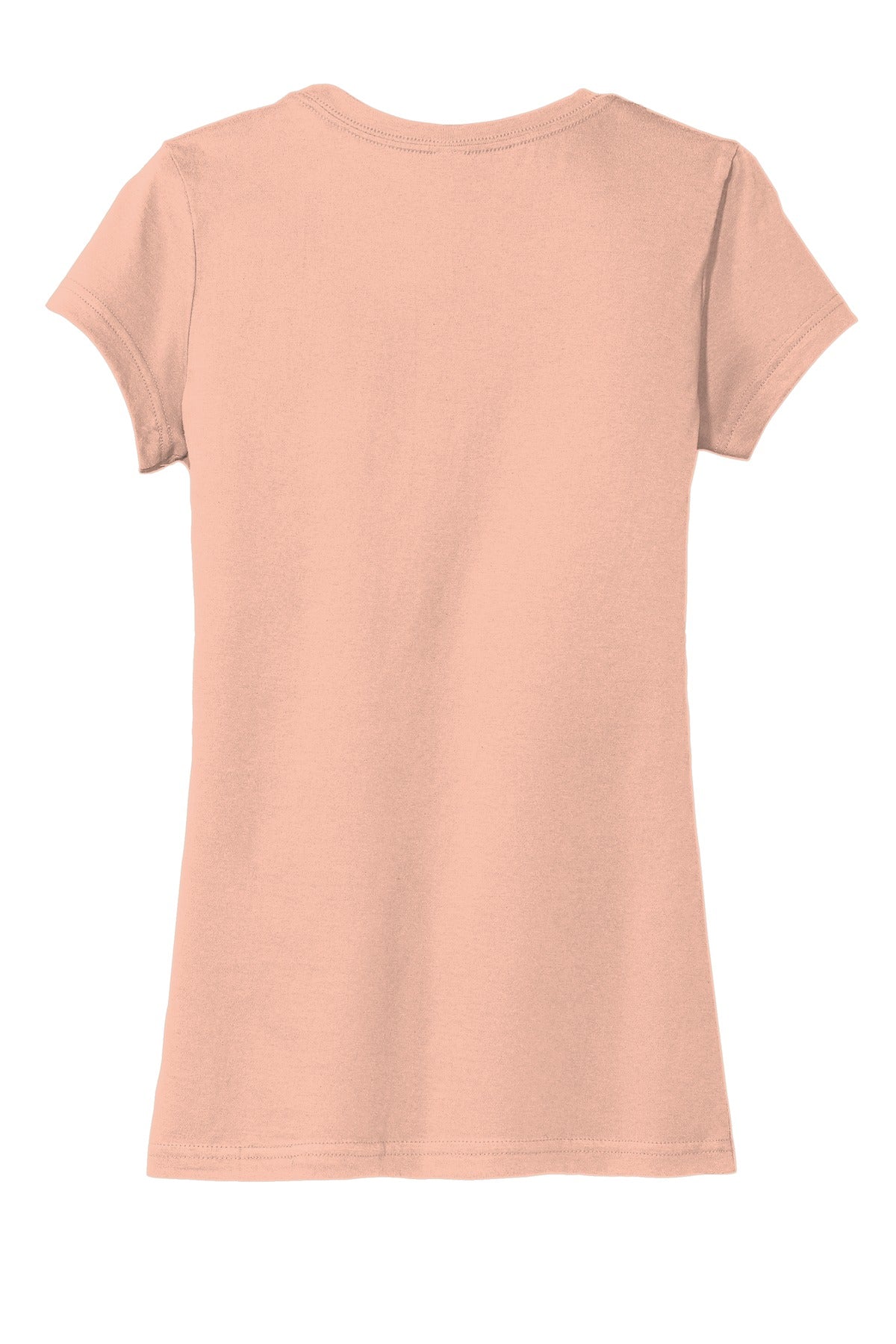 Rear View of Dusty Peach District Women's Fitted Very Important Tee . DT6001