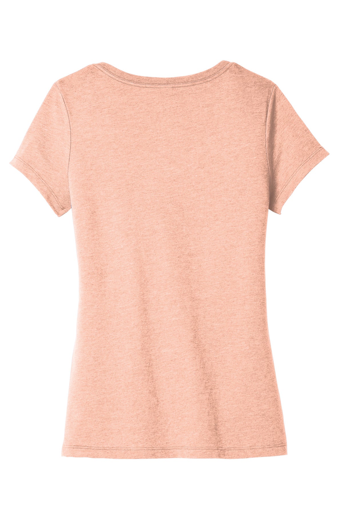 Rear View of Dusty Peach District Women's Very Important Tee V-Neck. DT6503
