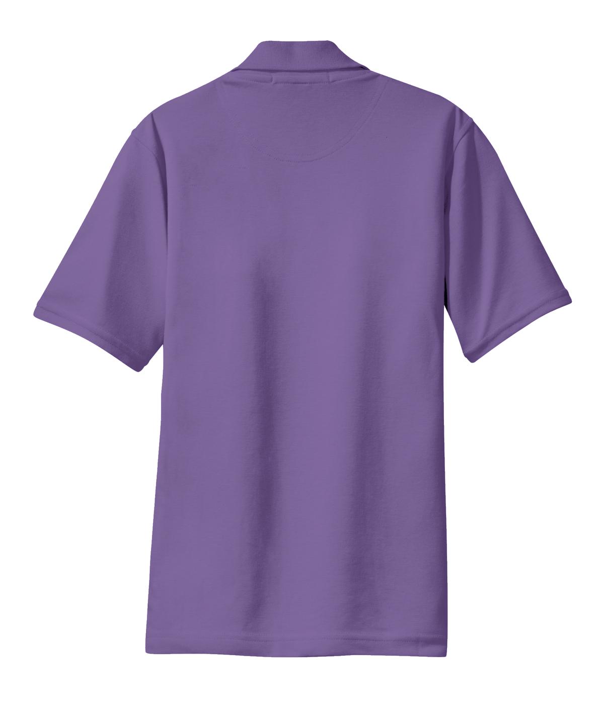 Rear View of Dusty Purple Port Authority Women's Rapid Dry Polo. L455