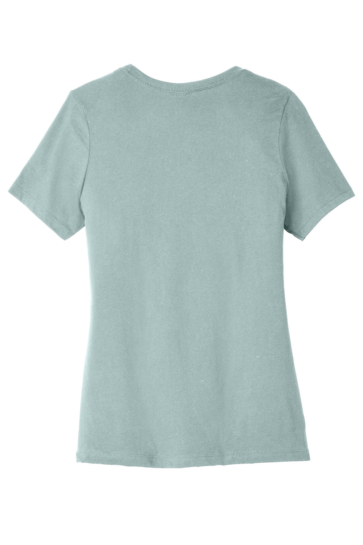 Rear View of DustyBlTB BELLA+CANVAS Women's Relaxed Triblend Tee BC6413