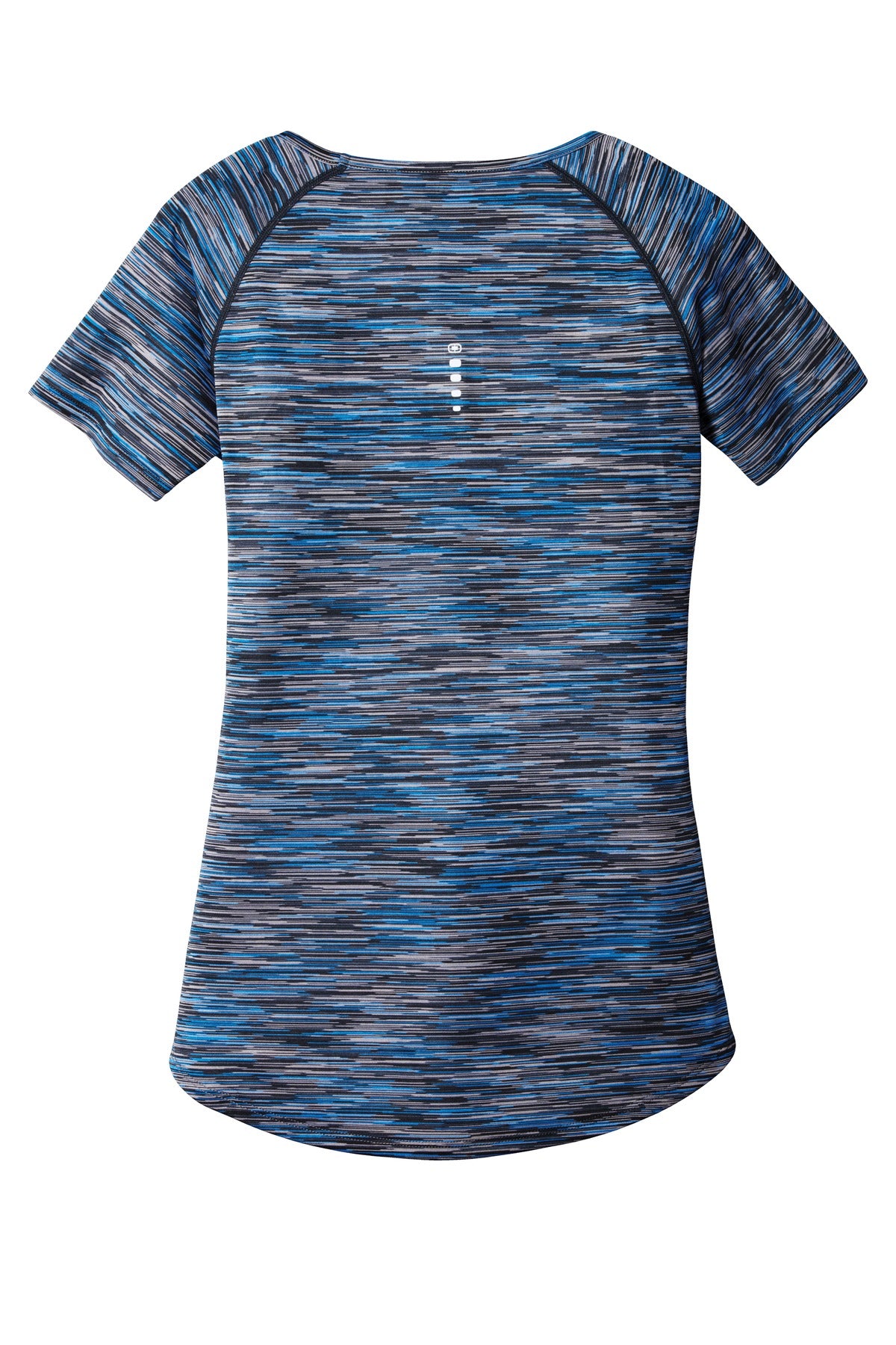 Rear View of Elect Blue SD OGIO Women's Verge Scoop Neck. LOE326