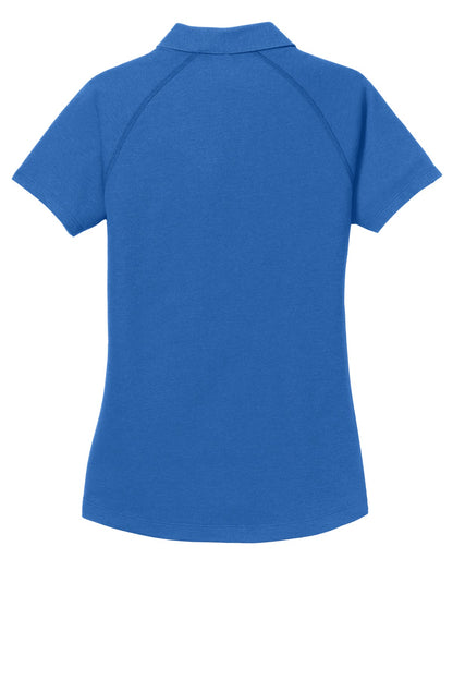 Rear View of Electric Blue OGIO Women's Onyx Polo. LOG126