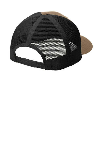 Rear View of ElmBrn/Blk Sport-Tek YP Classics Retro Trucker Cap. STC39