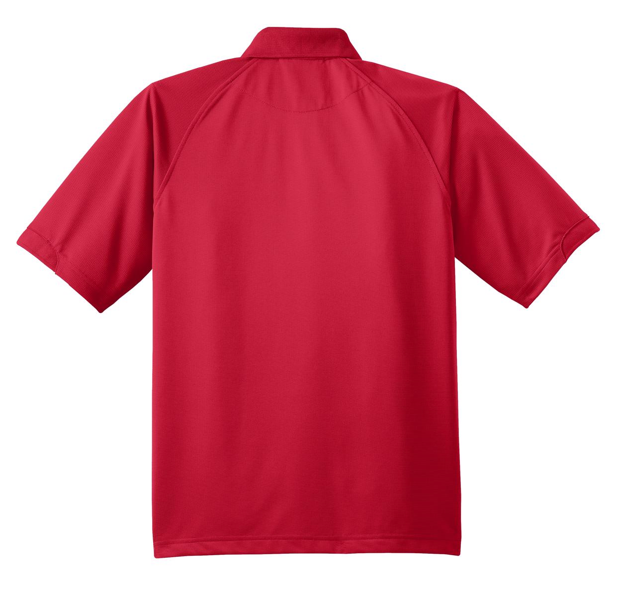 Rear View of Engine Red Port Authority Dry Zone Ottoman Polo. K525