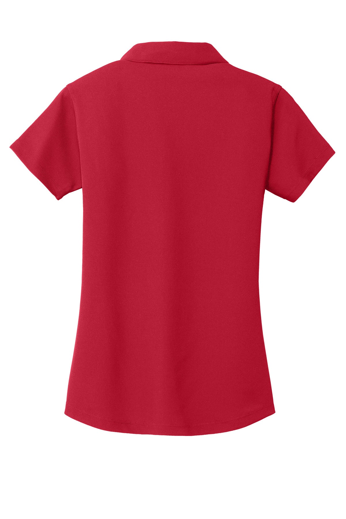 Rear View of Engine Red Port Authority Women's Dry Zone Grid Polo. L572