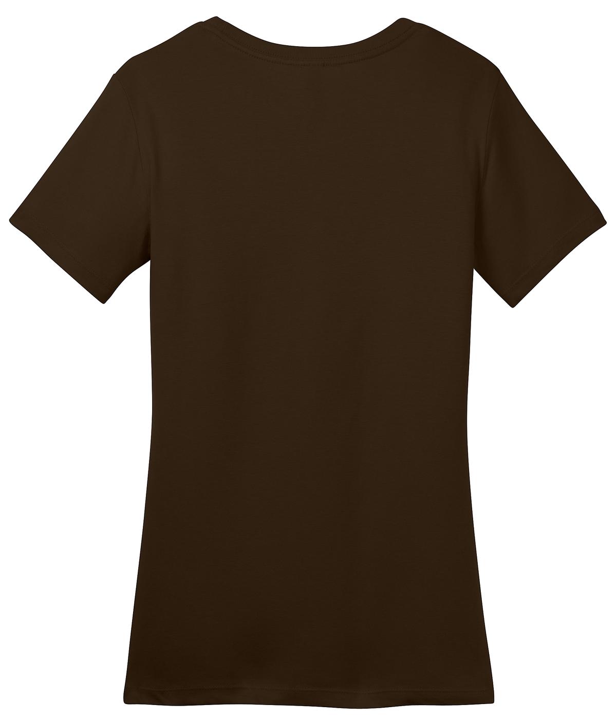 Rear View of Espresso District Women's Perfect Weight Tee. DM104L