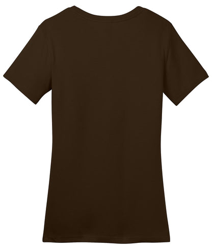 Rear View of Espresso District Women's Perfect Weight Tee. DM104L