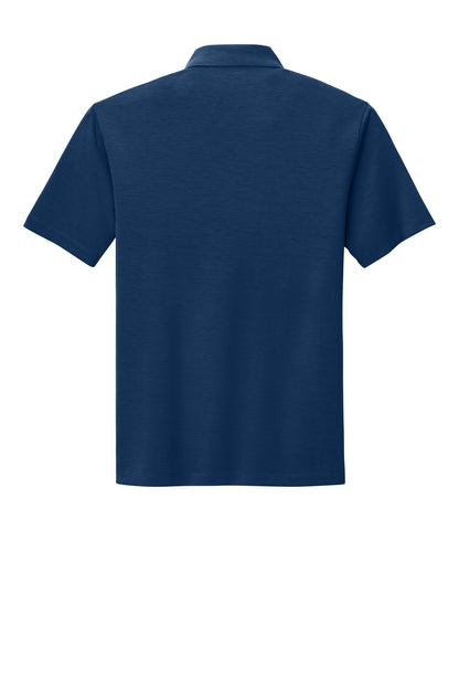Rear View of Estate Blue Port Authority Cotton Touch Performance Polo. K568
