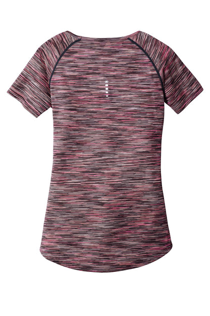 Rear View of Fierce Cor SD OGIO Women's Verge Scoop Neck. LOE326