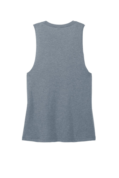 Rear View of FlntBluHtr District Women's Perfect Tri Muscle Tank DT153