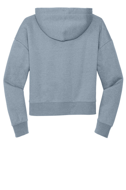Rear View of FlntBluHtr District Women's V.I.T. Fleece Hoodie DT6101