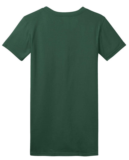 Rear View of Forest Green District Women's Fitted The Concert Tee DT5001