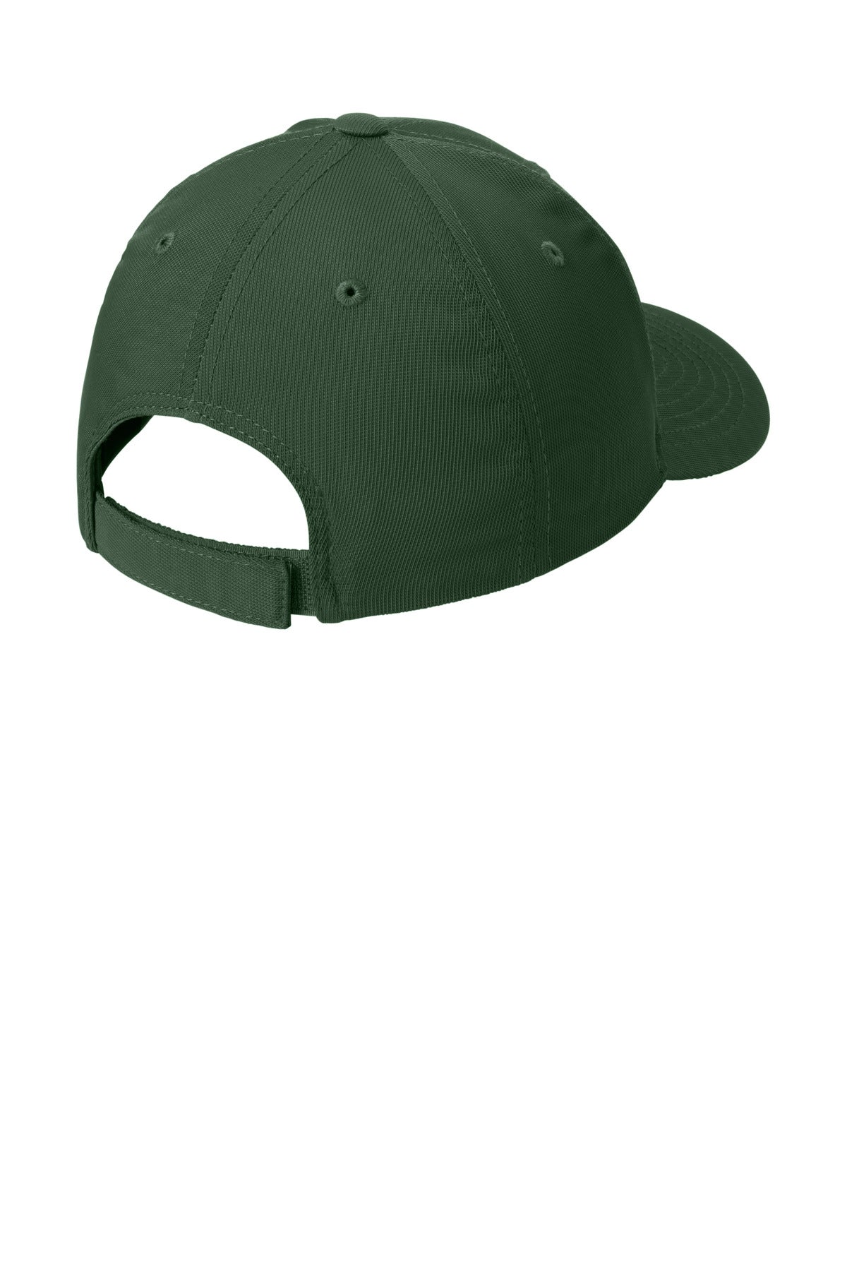 Rear View of Forest Green Sport-Tek Dry Zone Nylon Cap. STC10