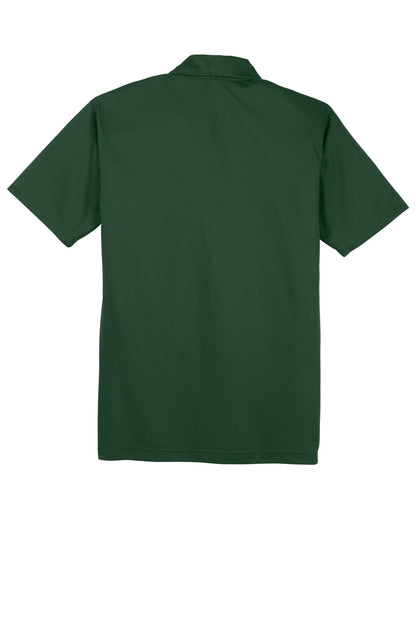 Rear View of Forest Green Sport-Tek PosiCharge Active Textured Polo. ST690