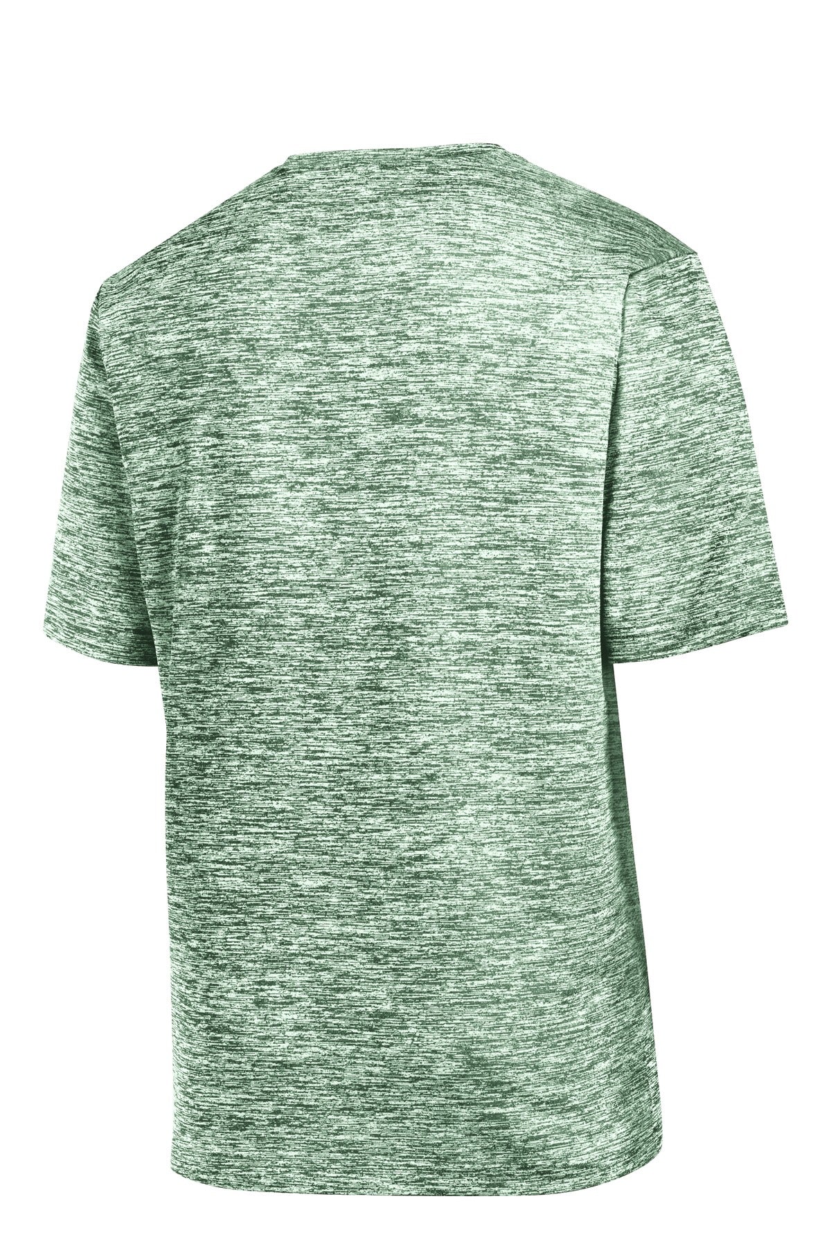 Rear View of Forest Grn Ele Sport-Tek PosiCharge Electric Heather Tee. ST390