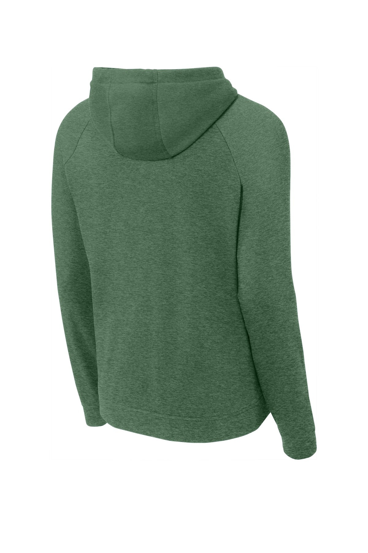 Rear View of Forest Grn Hth Sport-Tek Lightweight French Terry Pullover Hoodie. ST272