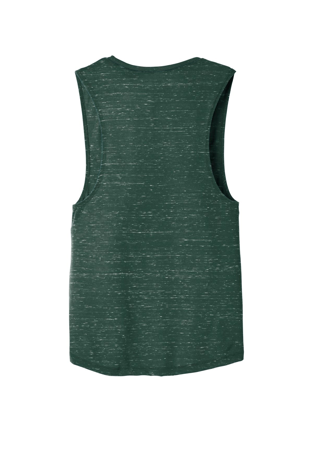 Rear View of Forest Marble BELLA+CANVAS Women's Flowy Scoop Muscle Tank. BC8803