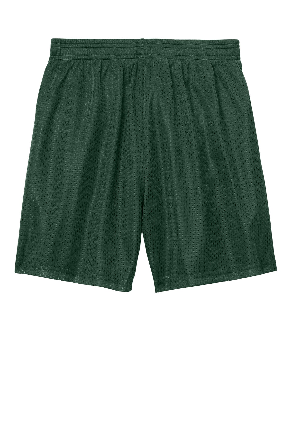 Rear View of ForestGrn Sport-Tek Youth PosiCharge Mesh 5" Short YST5100