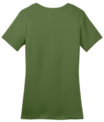 Rear View of Fresh Fatigue District Women's Perfect Weight Tee. DM104L