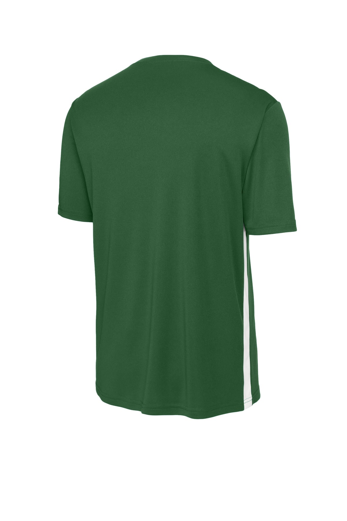 Rear View of FrGn/White Sport-Tek Competitor United V-Neck ST101