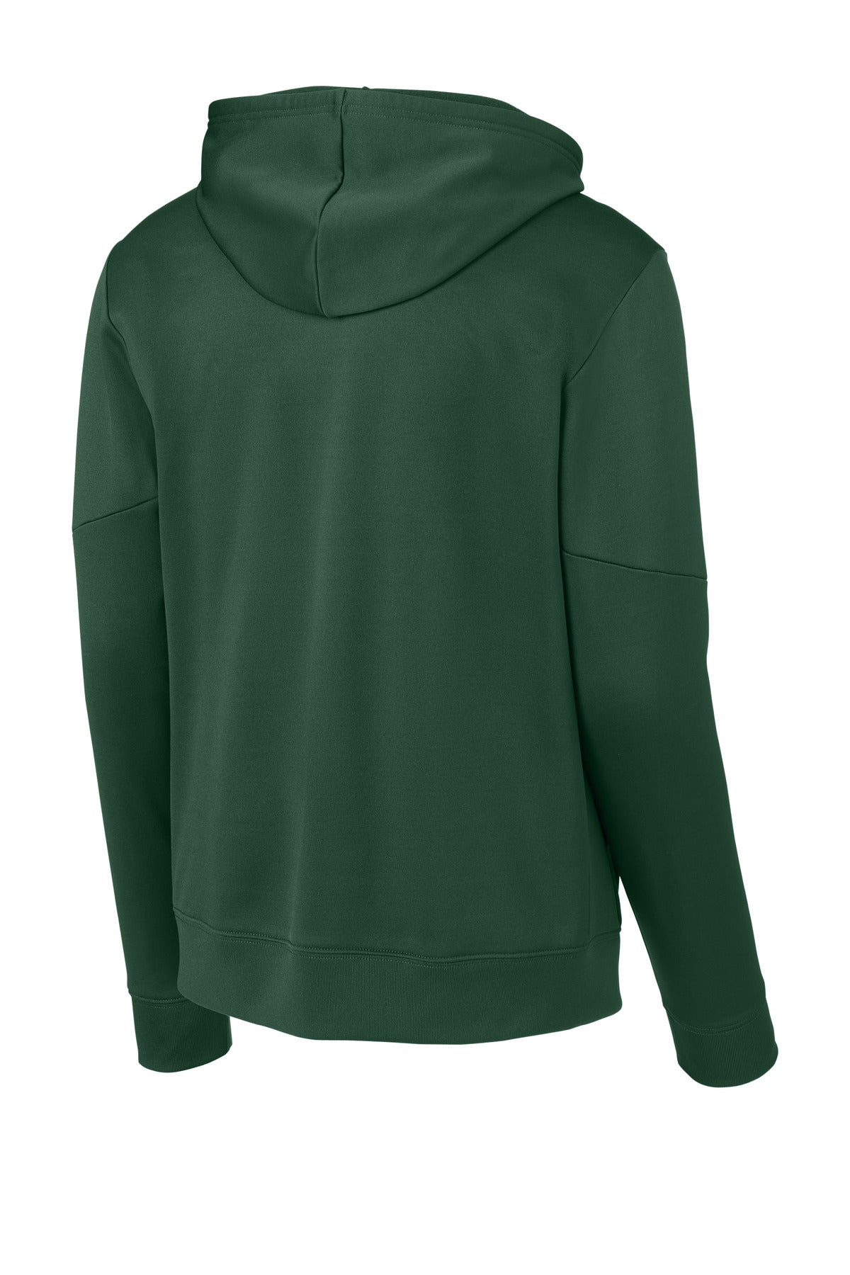 Rear View of FrGn/White Sport-Tek Sport-Wick Fleece United Pullover Hoodie ST255