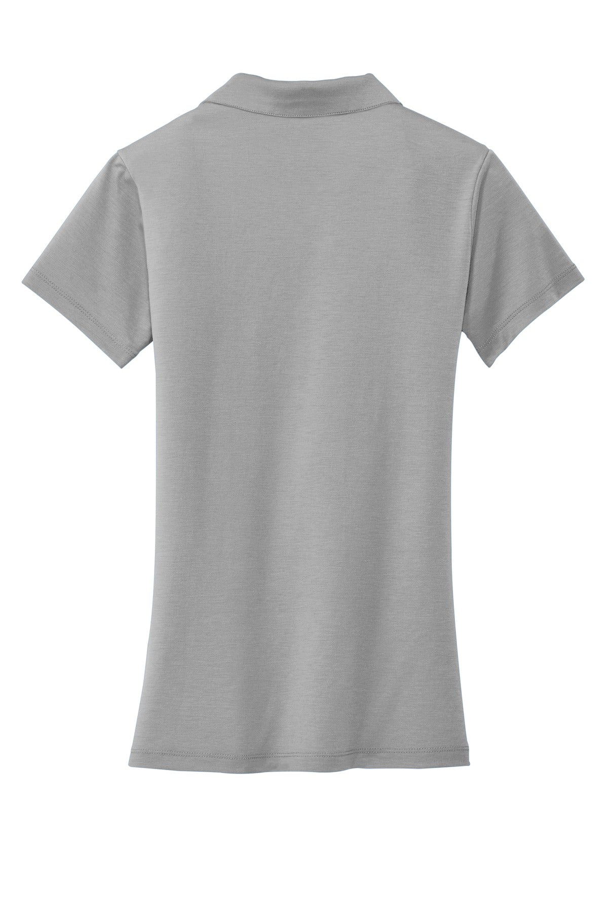 Rear View of Frost Grey Port Authority Women's Cotton Touch Performance Polo. L568