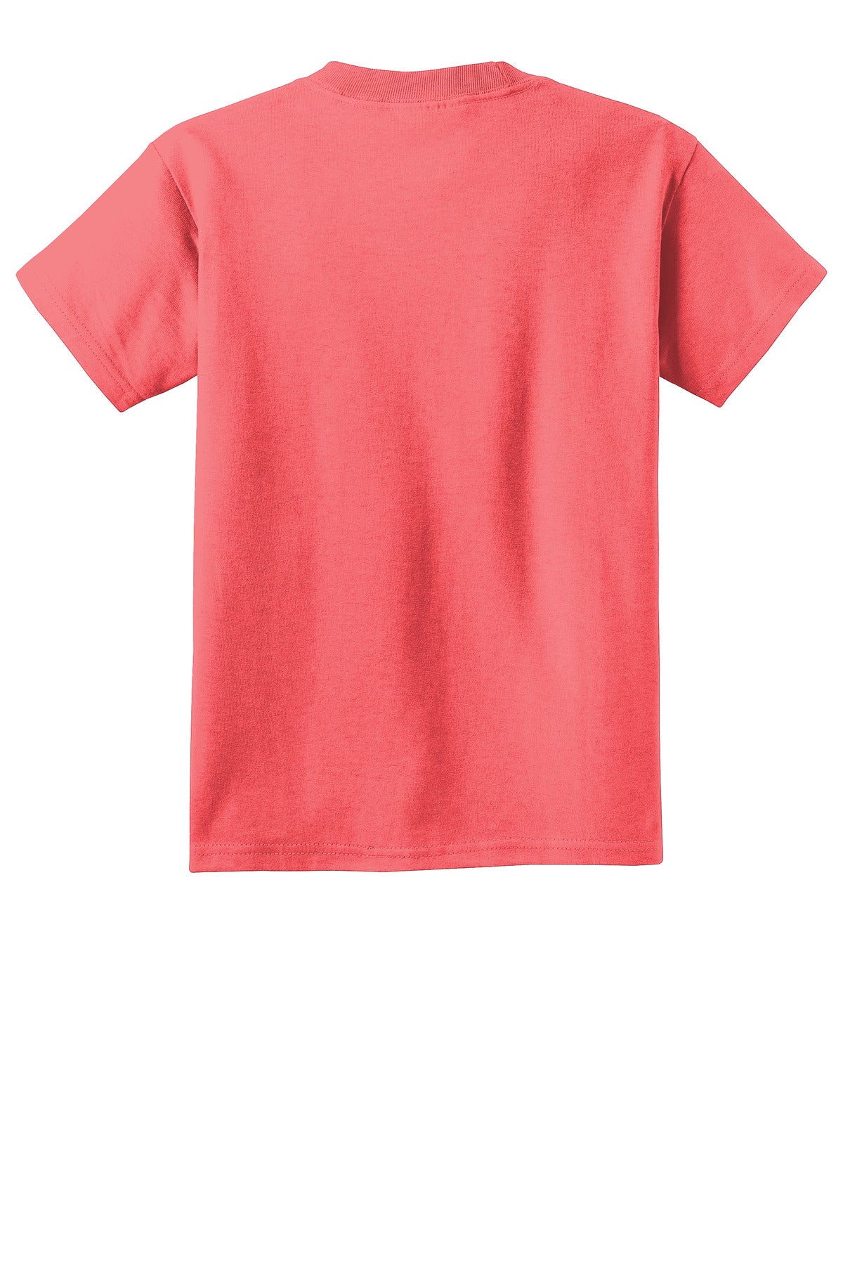 Rear View of FruitPunch Port & Company Youth Beach Wash Garment-Dyed Tee. PC099Y