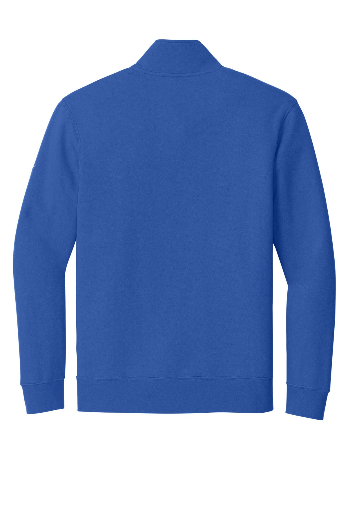 Rear View of GameRoyal Nike Club Fleece Sleeve Swoosh 1/2-Zip NKDX6718
