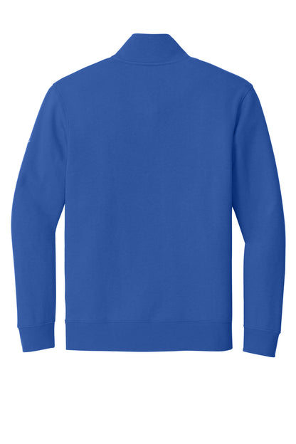 Rear View of GameRoyal Nike Club Fleece Sleeve Swoosh 1/2-Zip NKDX6718