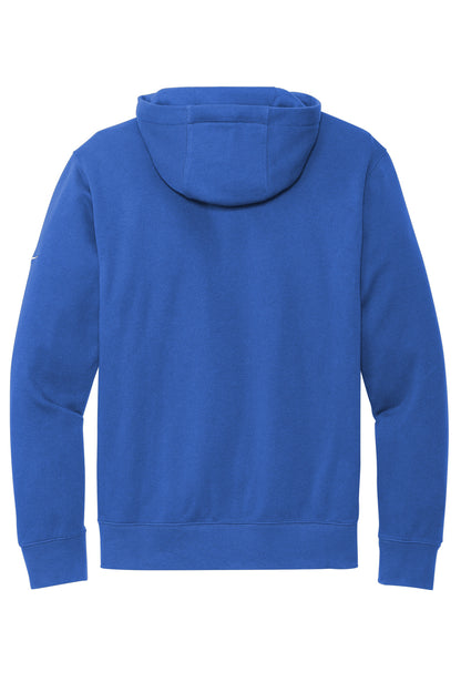 Rear View of GameRoyal Nike Club Fleece Sleeve Swoosh Pullover Hoodie NKDR1499