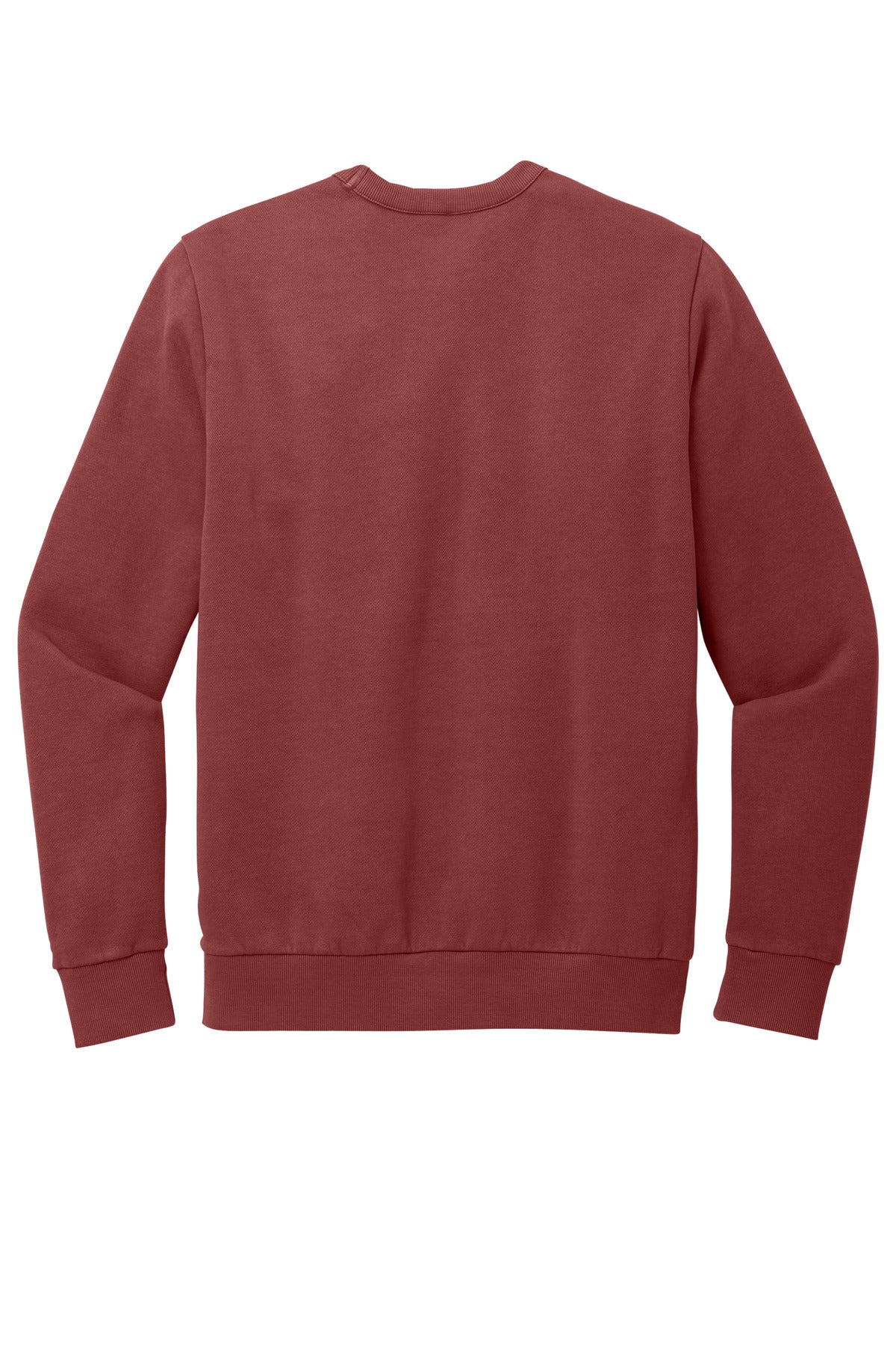 Rear View of Garnet District Wash Fleece Crew DT2204