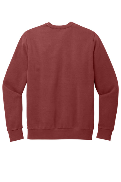 Rear View of Garnet District Wash Fleece Crew DT2204
