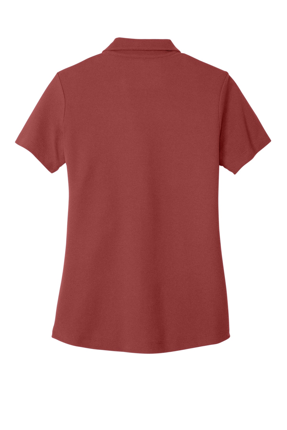 Rear View of Garnet Port Authority Women's C-FREE Cotton Blend Pique Polo LK867