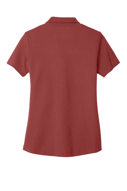 Rear View of Garnet Port Authority Women's C-FREE Cotton Blend Pique Polo LK867
