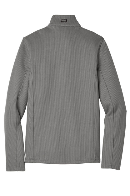 Rear View of Gear Grey OGIO Grit Fleece Jacket. OG727
