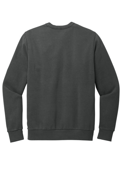 Rear View of Graphite District Wash Fleece Crew DT2204