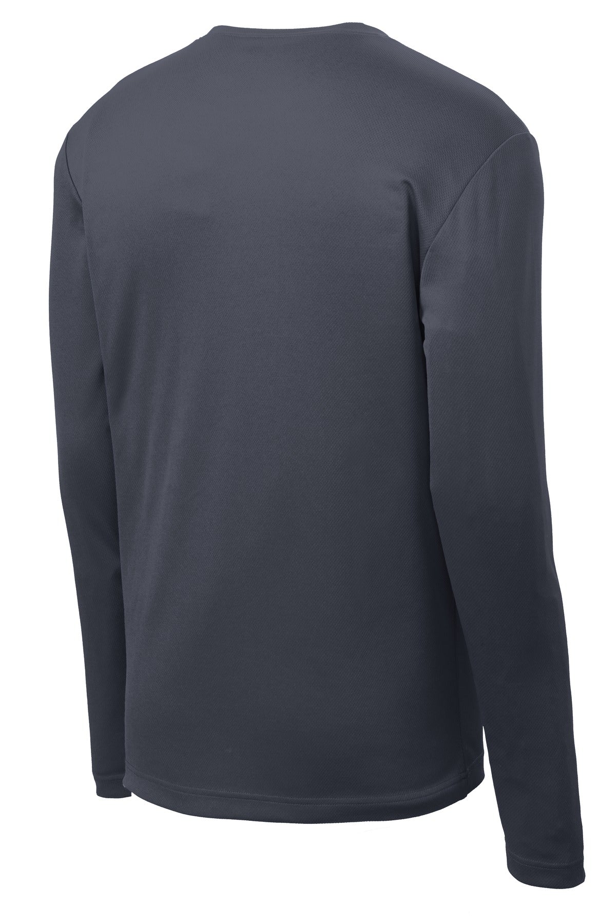Rear View of Graphite Grey Sport-Tek PosiCharge RacerMesh Long Sleeve Tee. ST340LS